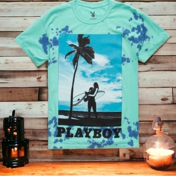 Playboy Unisex Surf Girl Shirt Medium NWT Limited Edition Official - Picture 1 of 6